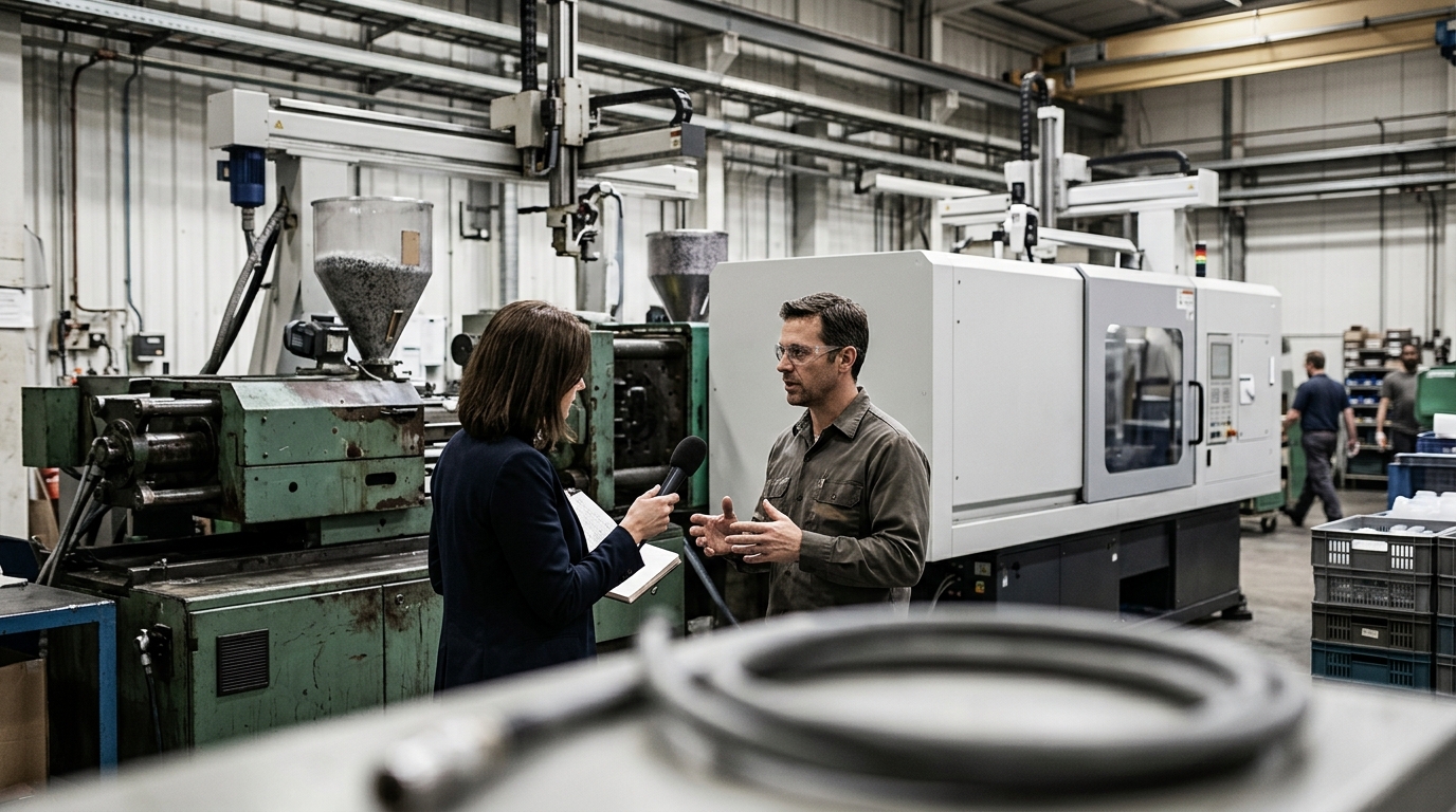 Illustration: Financing New vs. Used Injection Molding Machines: A 2026 Guide