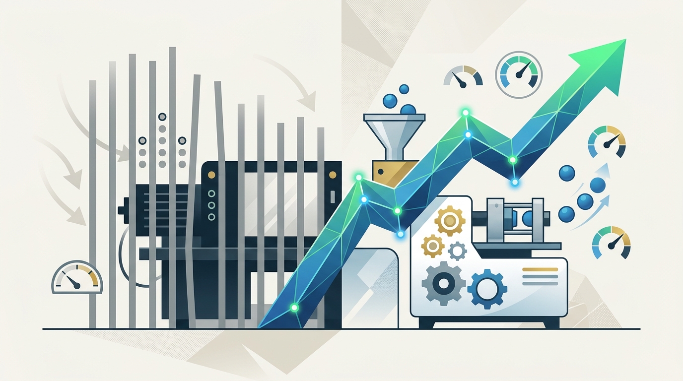 Illustration: Stagnant Production and Tight Credit: Is Now the Time to Upgrade Your Injection Molding Line?